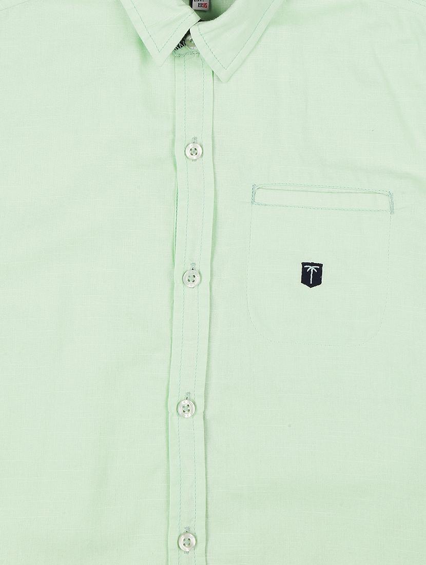 green cotton shirt - 17009229 - Standard Image - 2