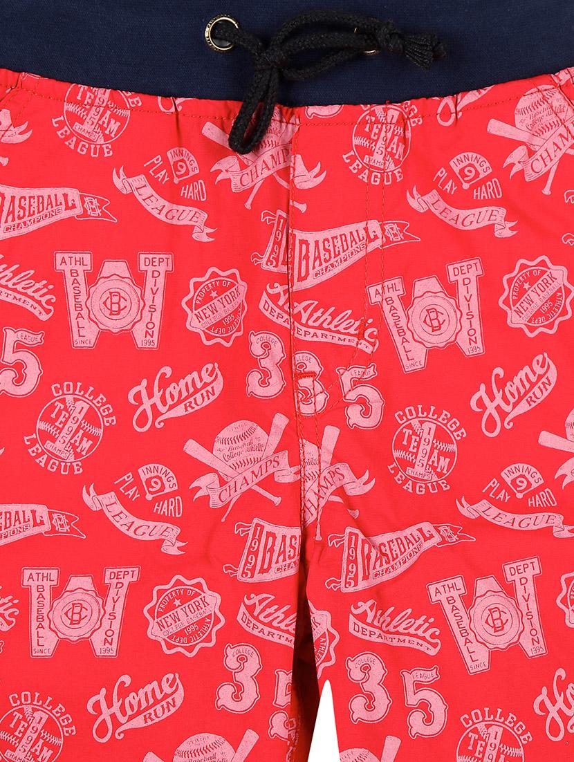 red cotton blend shorts - 17009674 - Standard Image - 2