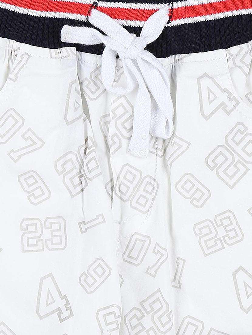 white cotton blend shorts - 17009720 - Standard Image - 2