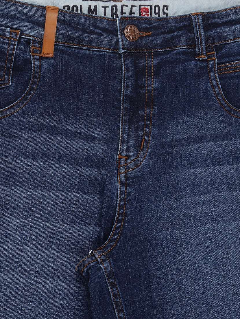 dark blue cotton blend shorts & three fourth - 17009751 -  Standard Image - 2