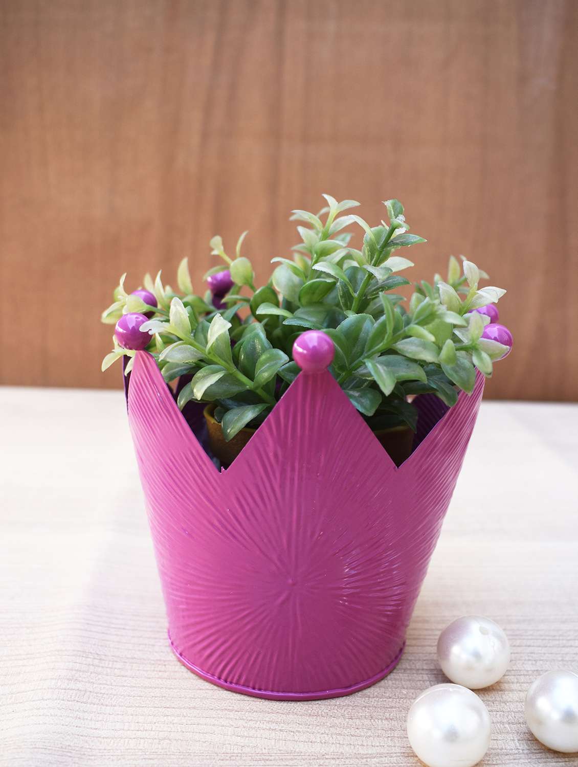  crown pink planter
