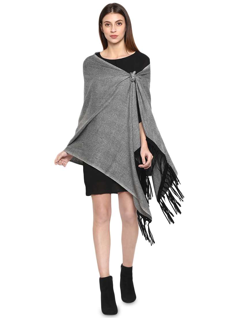 women's self design shawl