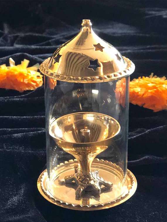 turtle brass akhand diya