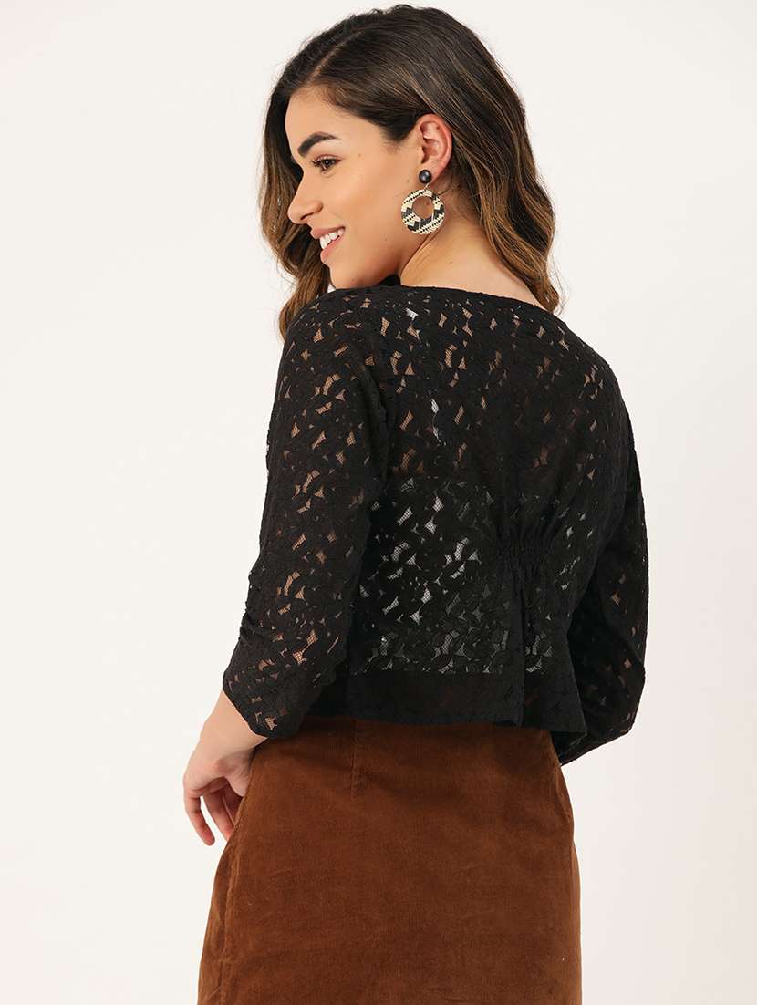 women lace detailed regular shrugs - 17010703 -  Standard Image - 2