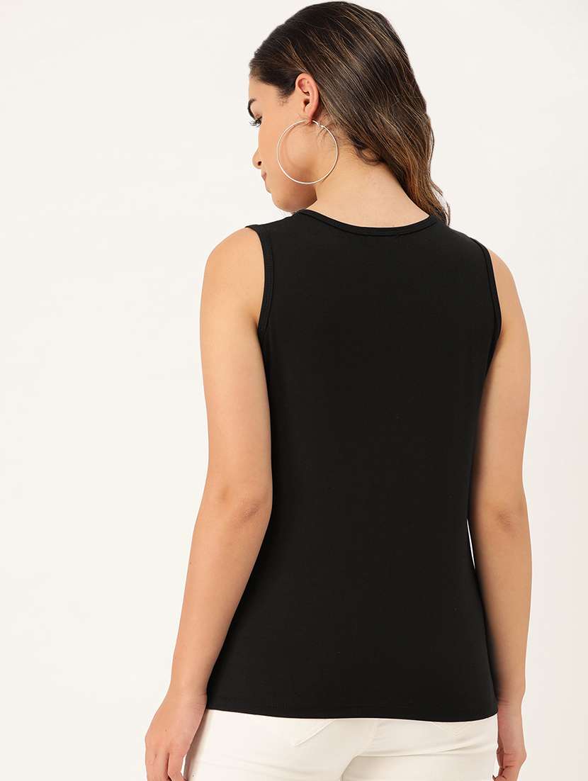 women's plain round neck t-shirt - 17010721 -  Standard Image - 2