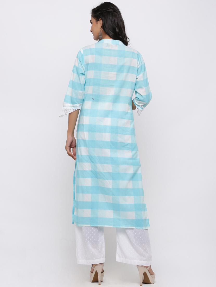 printed kurta palazzo set - 17010934 - Standard Image - 2