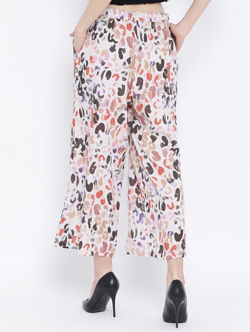 tie front printed palazzo - 17010995 - Standard Image - 2