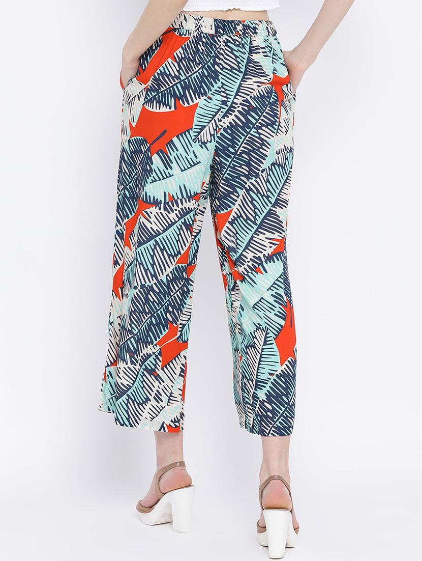 tie front printed culotte - 17010997 - Standard Image - 2