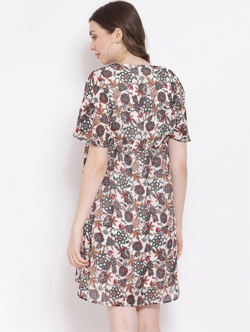 v-neck floral maternity wear dress - 17011117 - Standard Image - 2