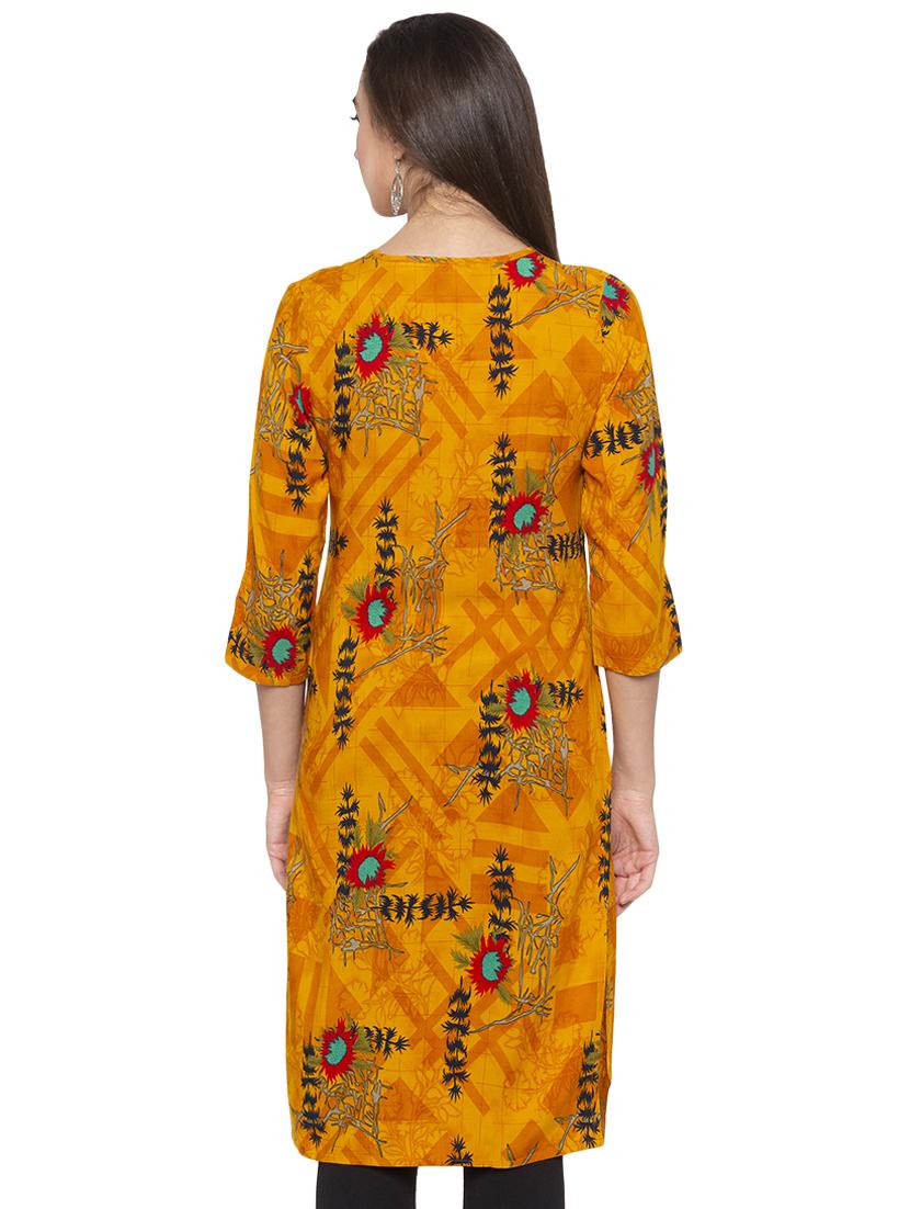 floral straight kurta - 17014859 - Standard Image - 2