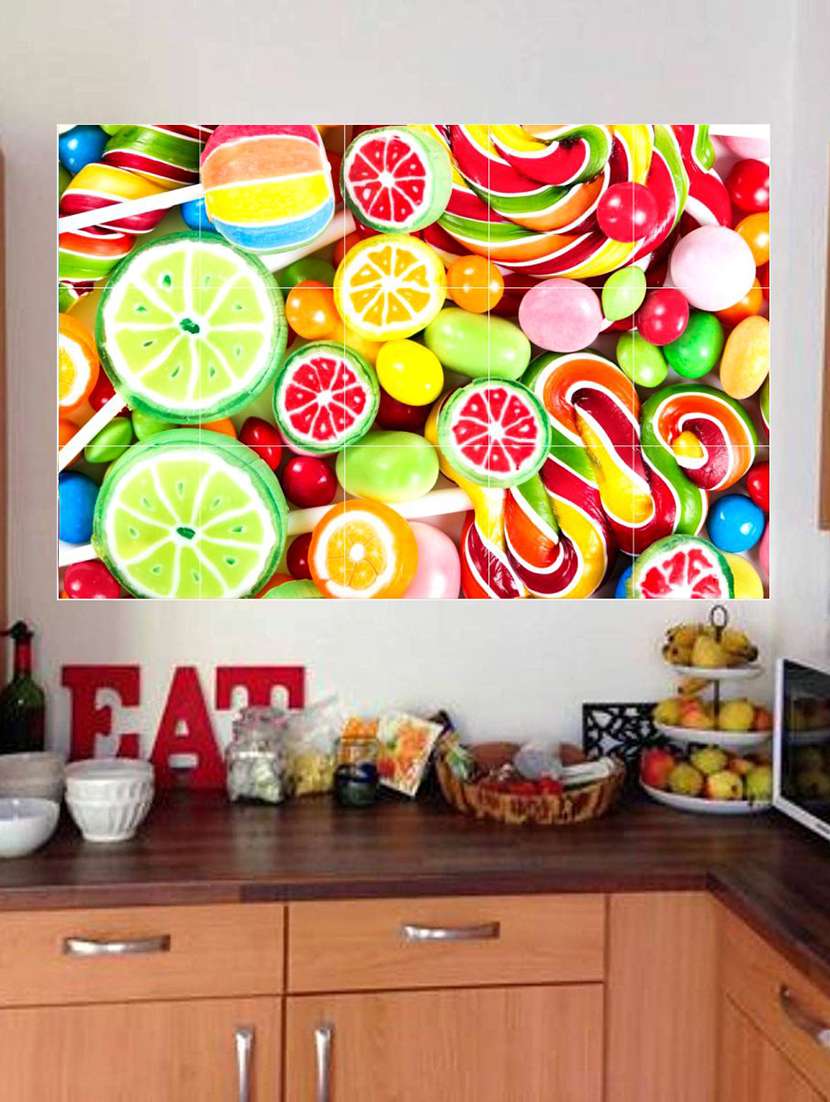  waterproof kitchen candy & fruits wallpaper/wall sticker  