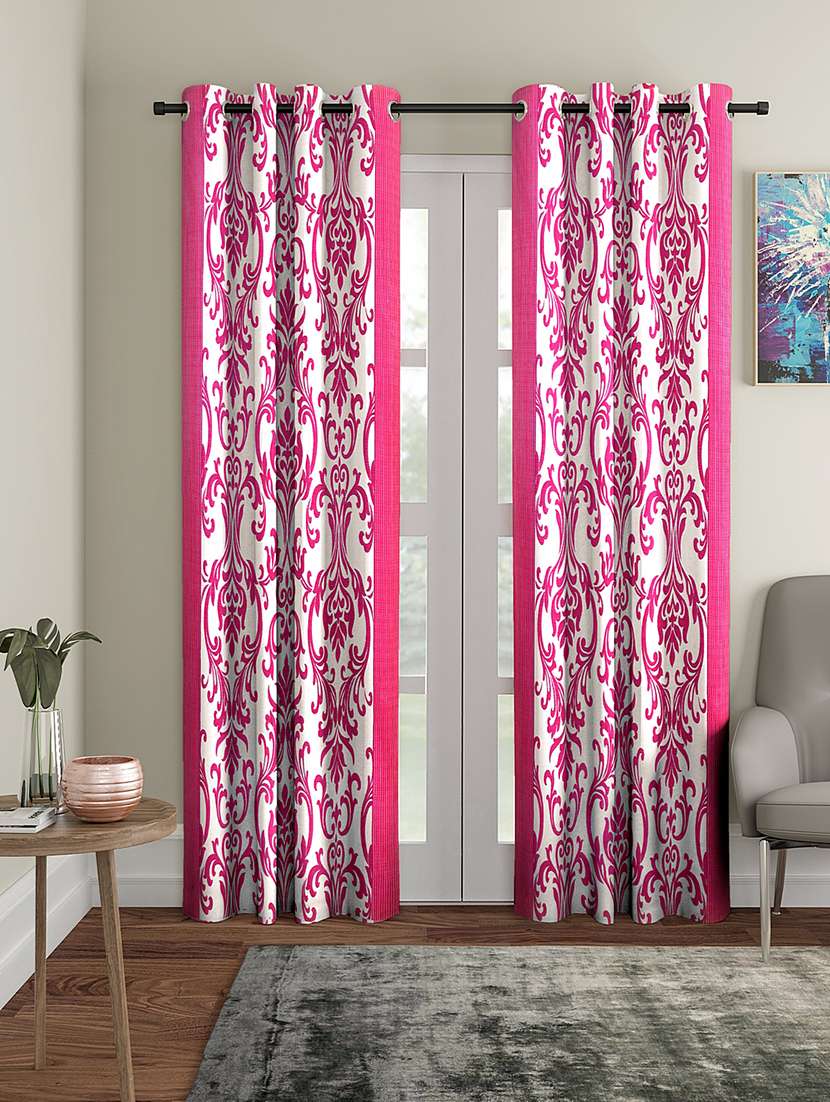 eyelet polyester long door curtain (pack of 2)