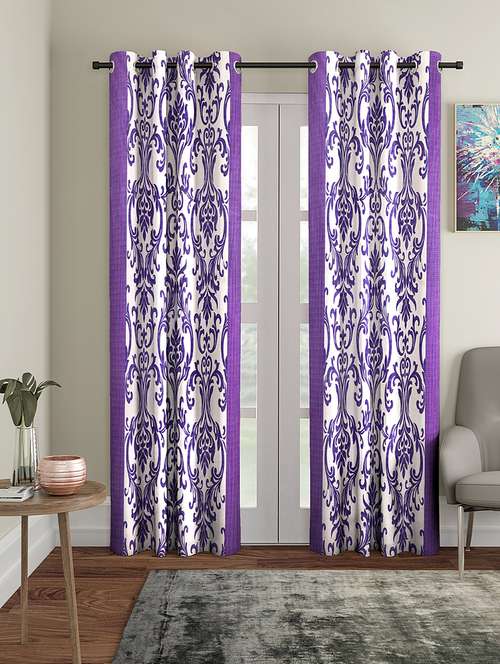 eyelet polyester long door curtain (pack of 2) - 17021737 - Standard Image - 0