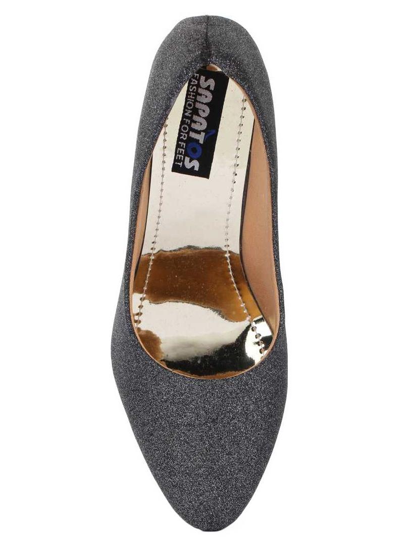black synthetic slip on ballerina - 17023602 - Standard Image - 2