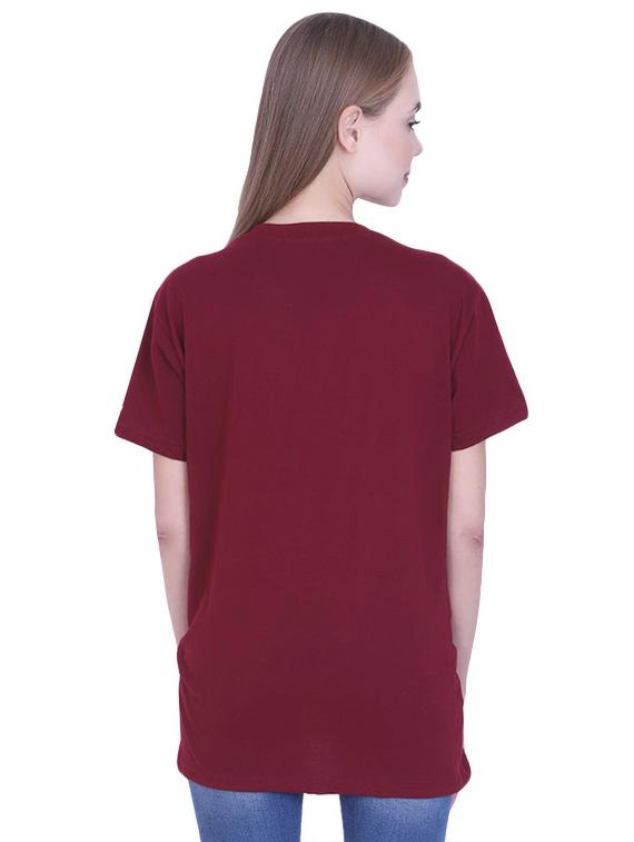 women's front print crew neck t-shirt - 17025769 - Standard Image - 2