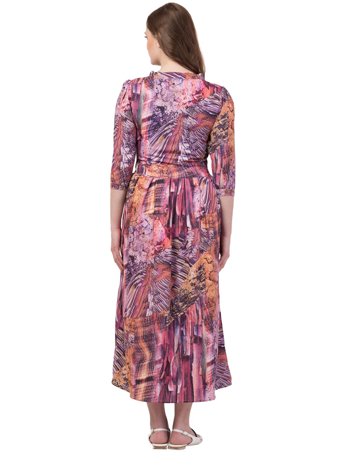 tie up neck printed a-line dress - 17028260 - Standard Image - 2