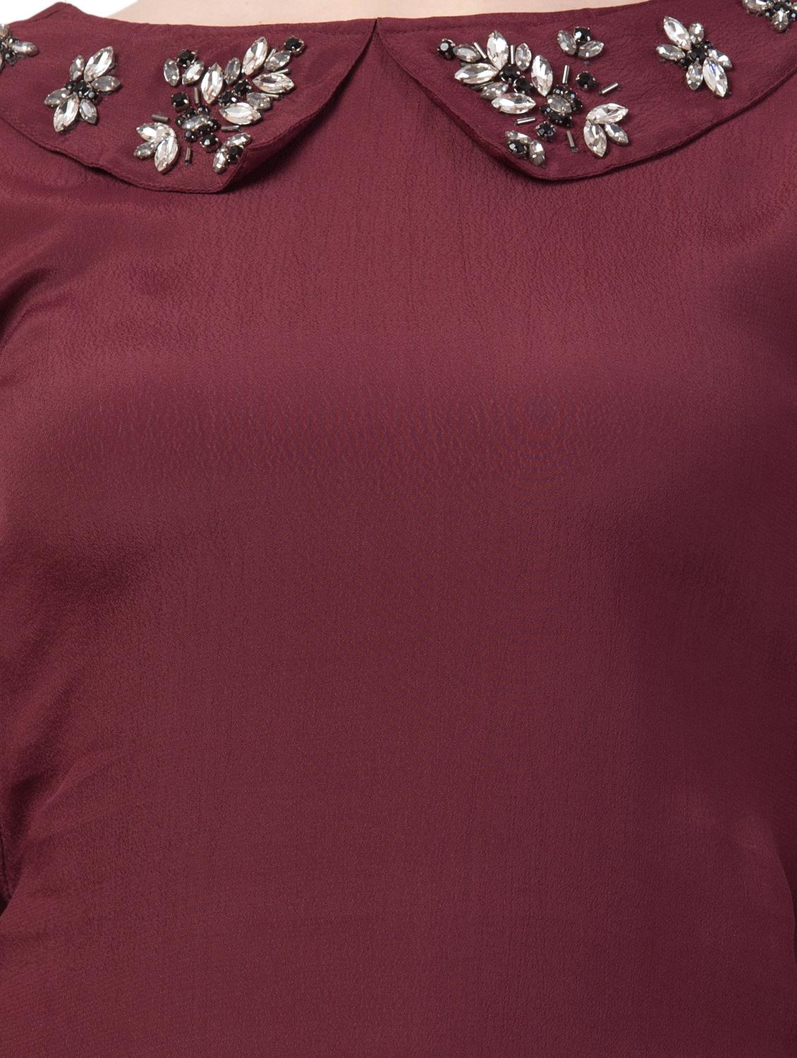 embellished peter pan collar top - 17028271 - Standard Image - 2