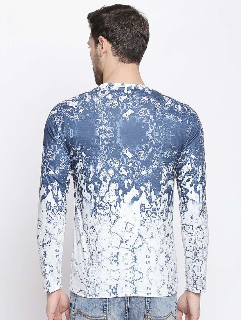 blue cotton all over print tshirt - 17028945 -  Standard Image - 2