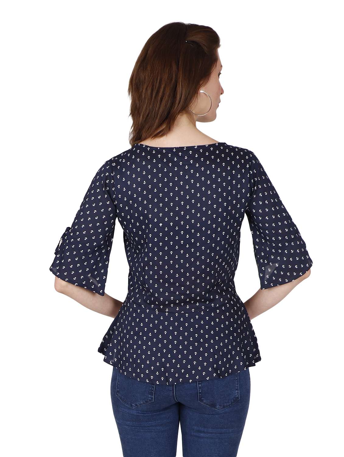 polka dot peplum top  - 17030020 -  Standard Image - 2