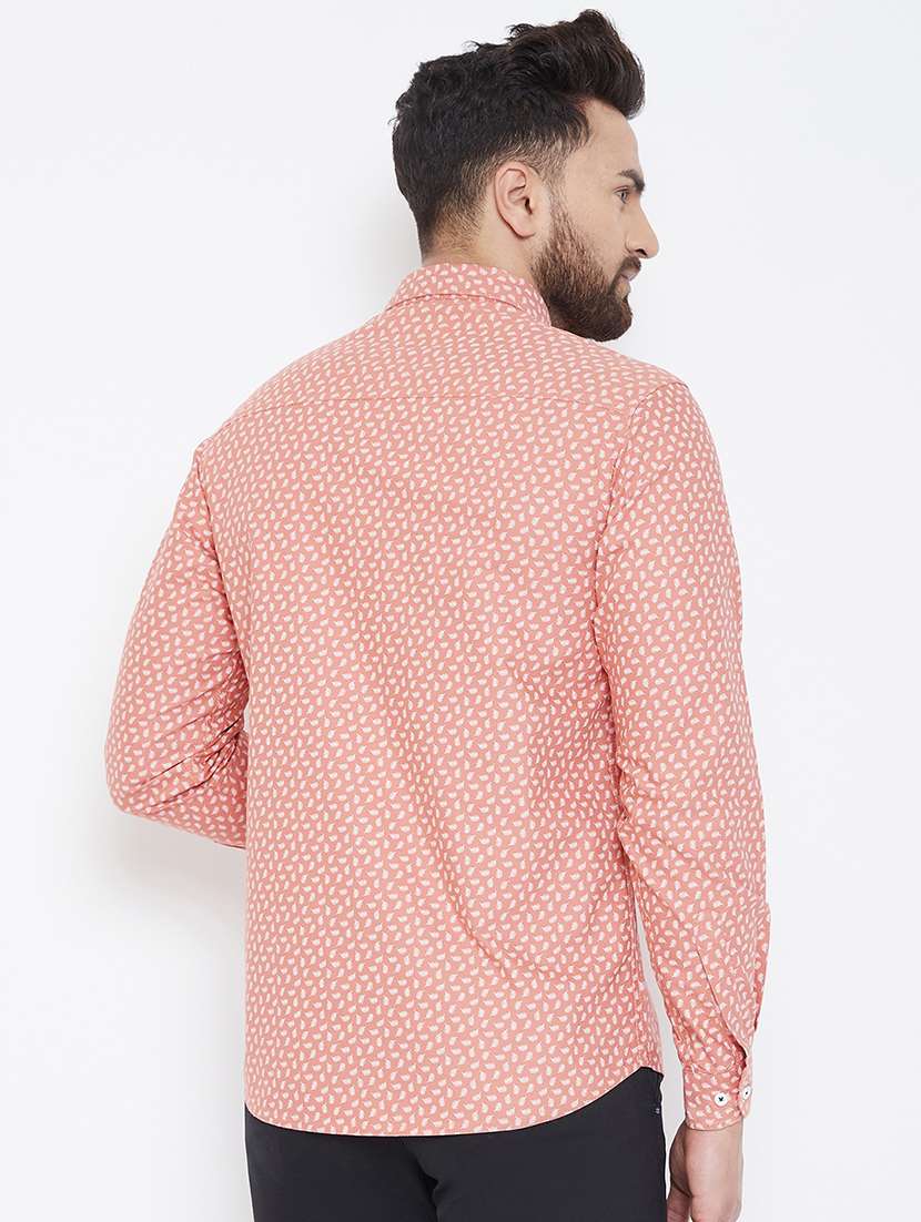 orange printed casual shirt - 17031610 - Standard Image - 2