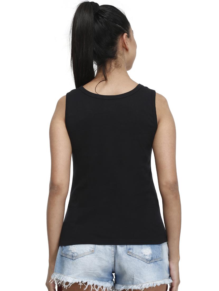 black cotton camisole - 17031826 - Standard Image - 2