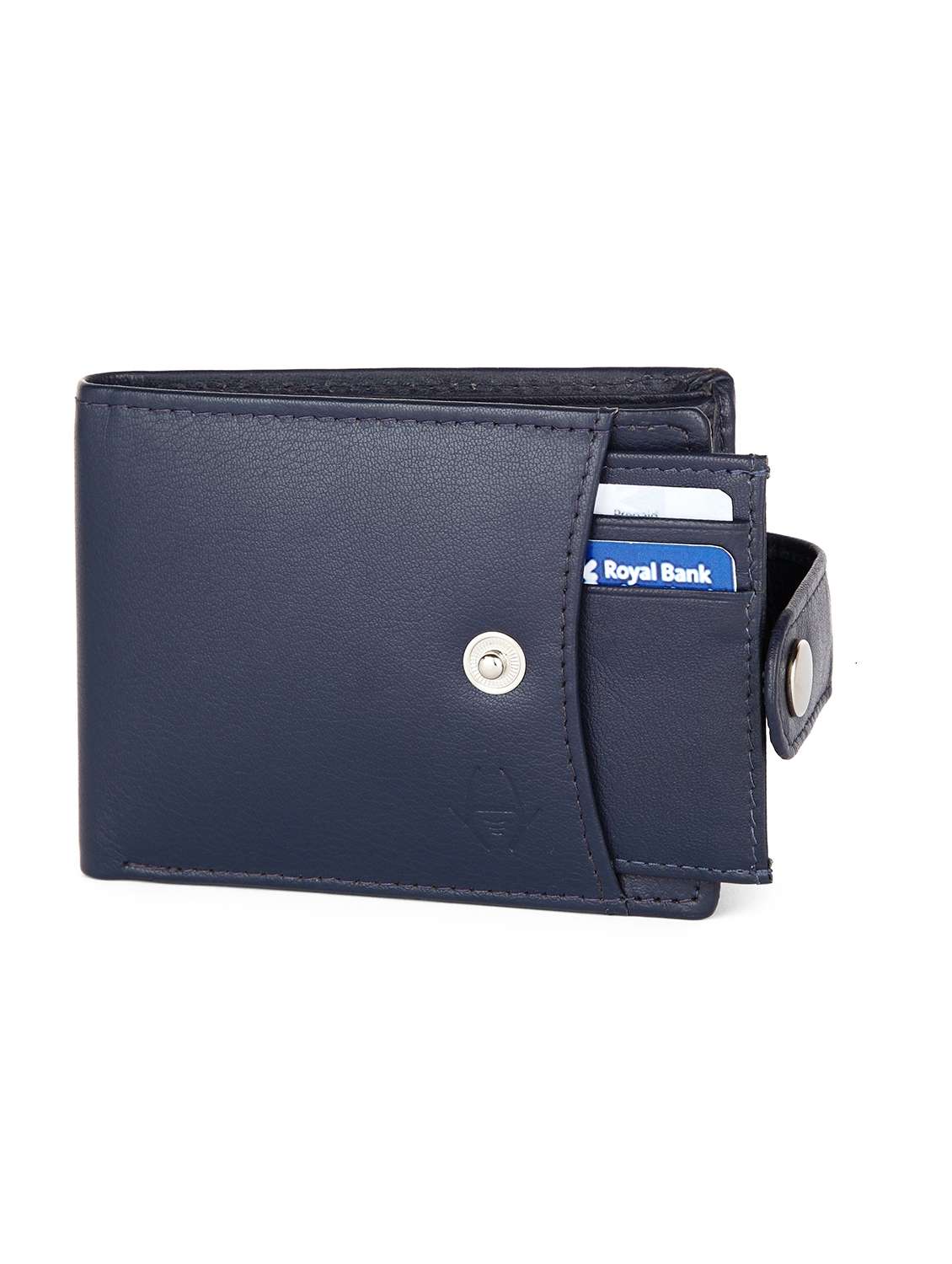 navy blue leather wallet