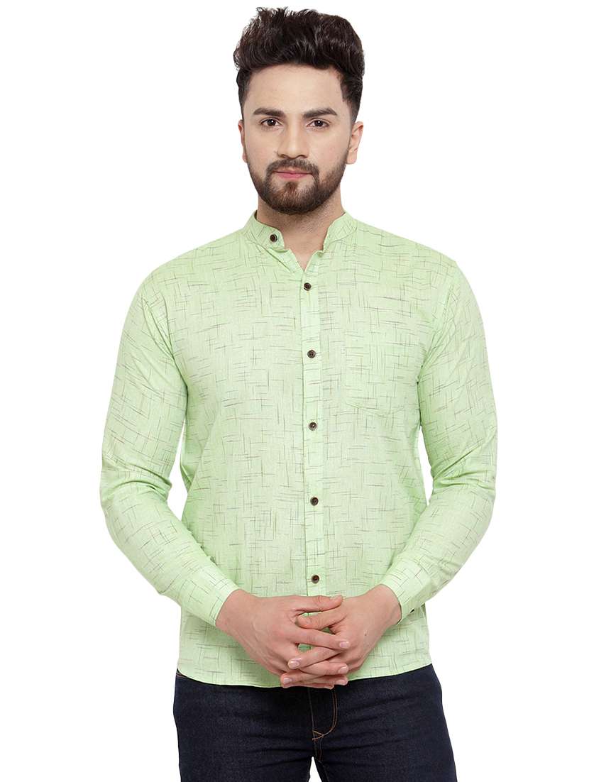 mens self design casual shirt