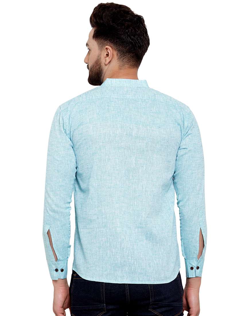 mens melange casual shirt - 17033812 - Standard Image - 2