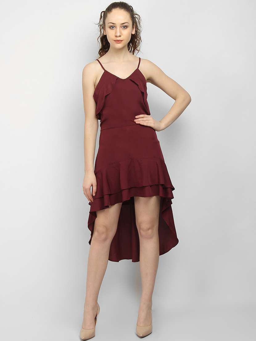 cami neck  asymmetric dress
