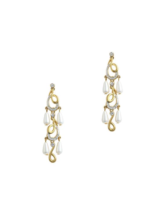 gold metal chandellier earring - 17041057 - Zoom Image - 0