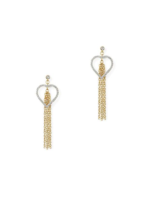 gold metal drop earring - 17041062 -  Standard Image - 0