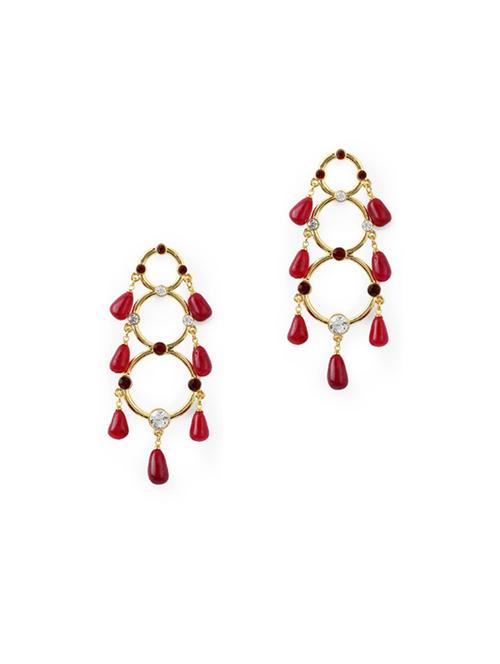 red metal drop earring - 17041086 -  Standard Image - 0