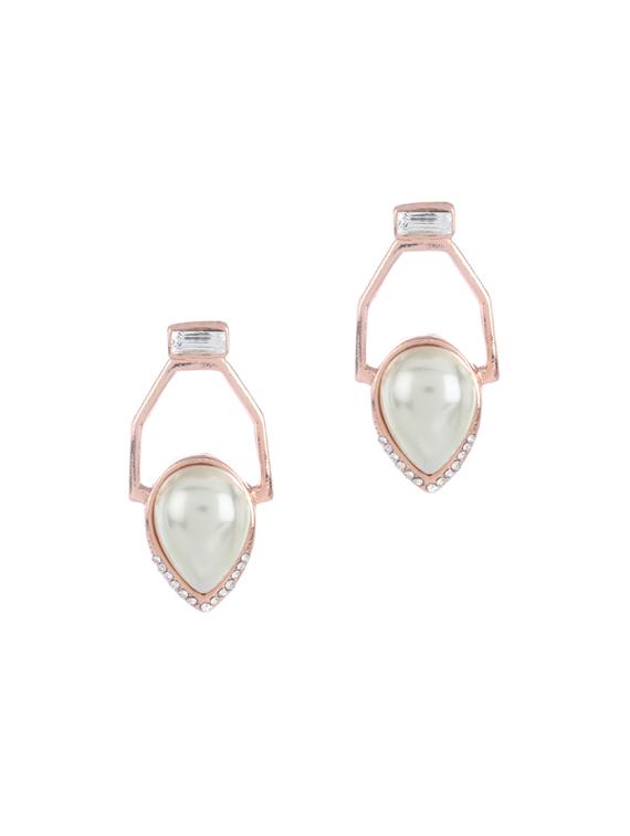 gold metal drop earring - 17041108 - Zoom Image - 0