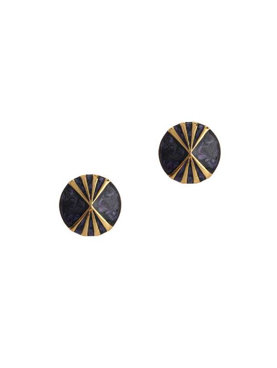 black metal studs earring