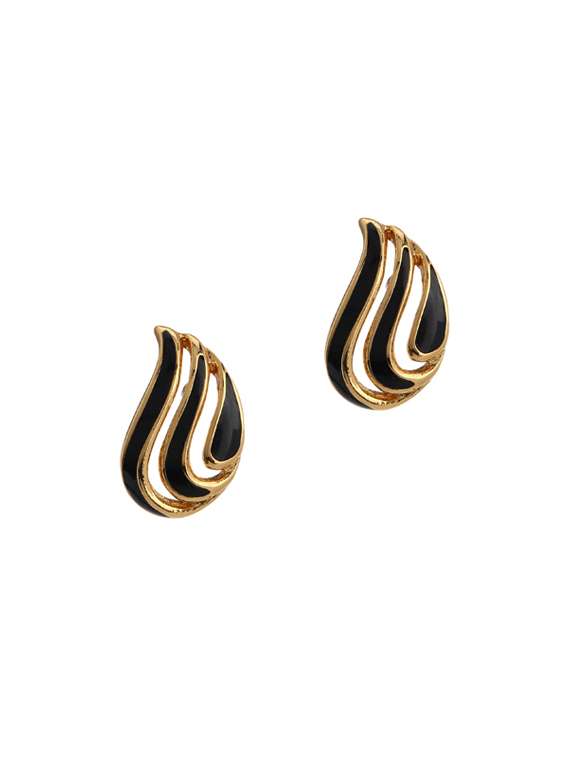 black metal studs earring