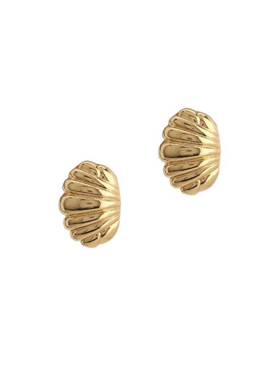 gold metal studs earring