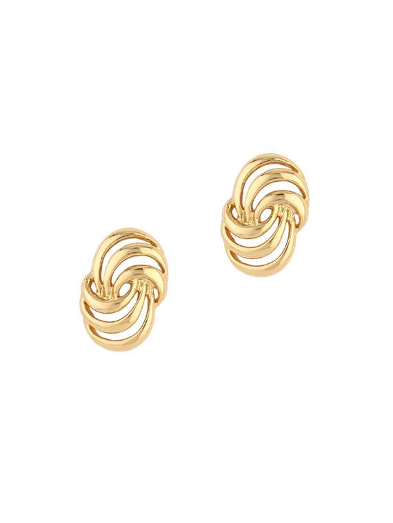 gold metal studs earring
