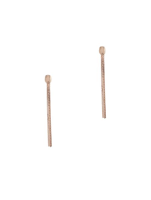 gold metal drop earring - 17041232 - Standard Image - 0