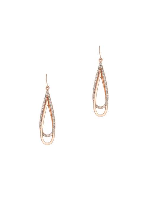 gold metal drop earring - 17041235 -  Standard Image - 0