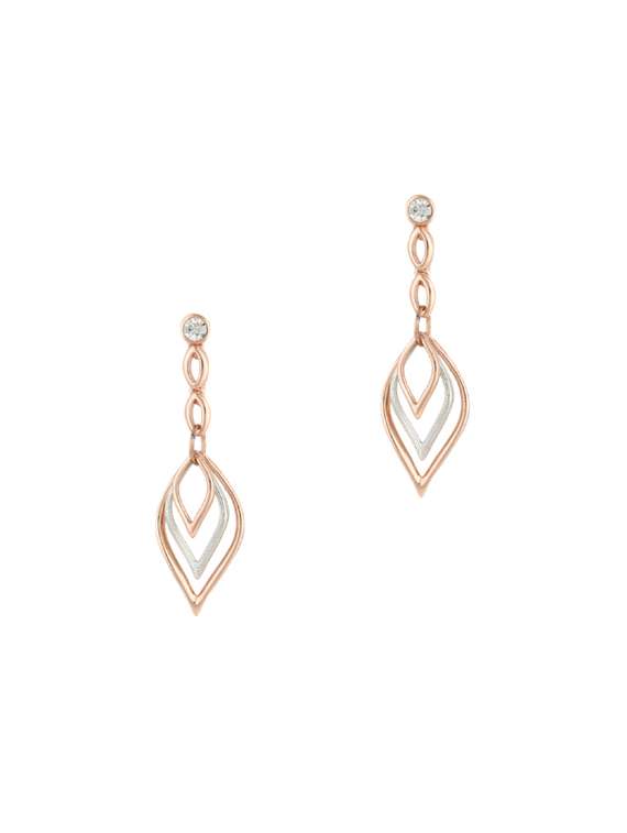 gold metal drop earring - 17041238 - Zoom Image - 0