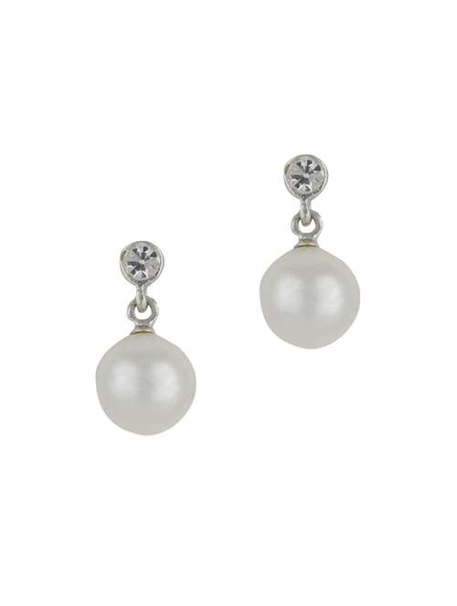 gold metal drop earring - 17041258 - Standard Image - 0