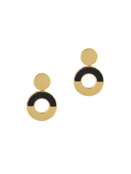 gold metal drop earring - 17041263 -  Standard Image - 0