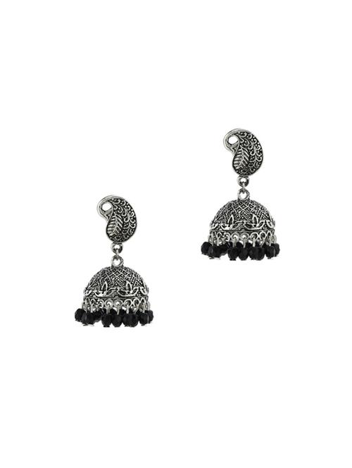 silver metal jhumka earring - 17041266 - Standard Image - 0