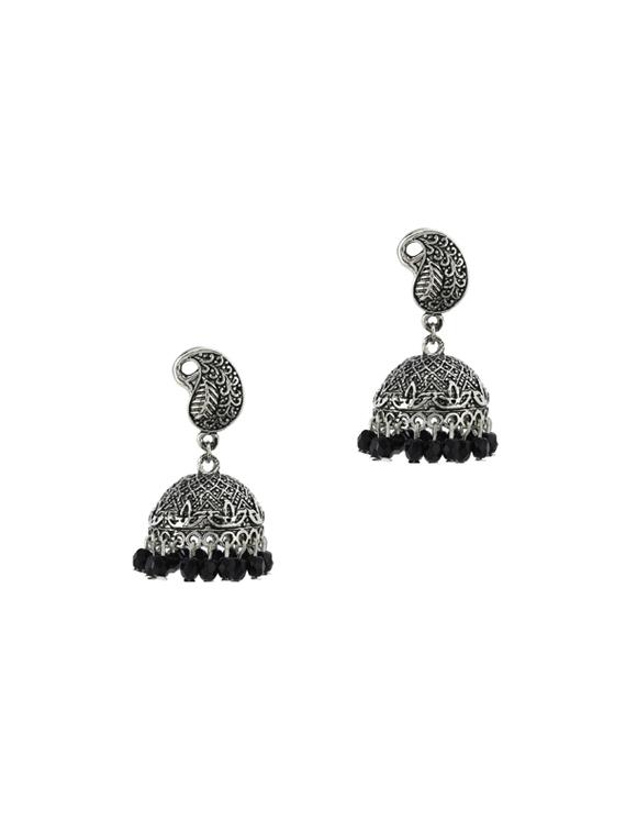 silver metal jhumka earring - 17041266 - Zoom Image - 0