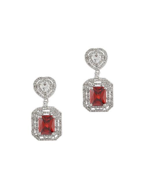 orange metal drop earring - 17041362 - Standard Image - 0