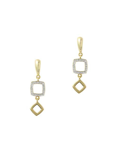 gold metal drop earring - 17041364 -  Standard Image - 0