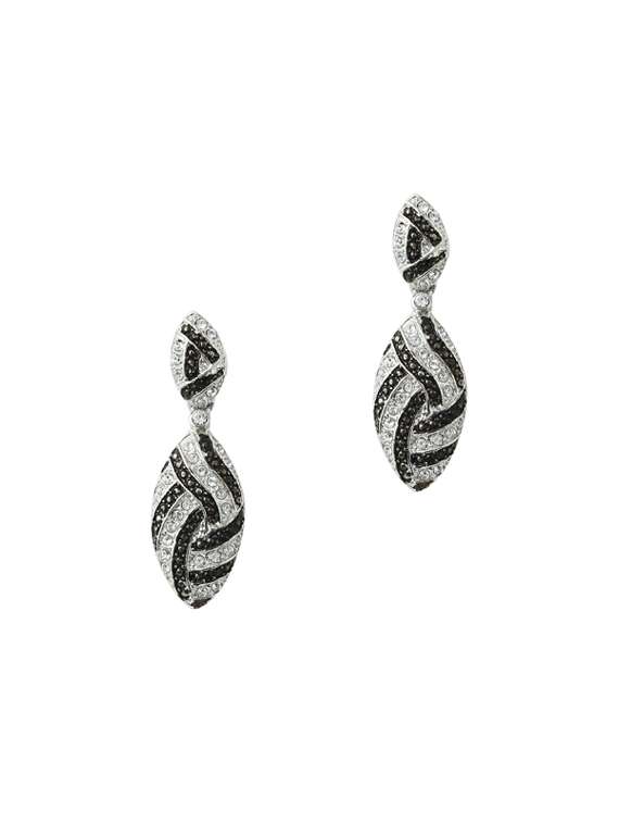 black metal drop earring