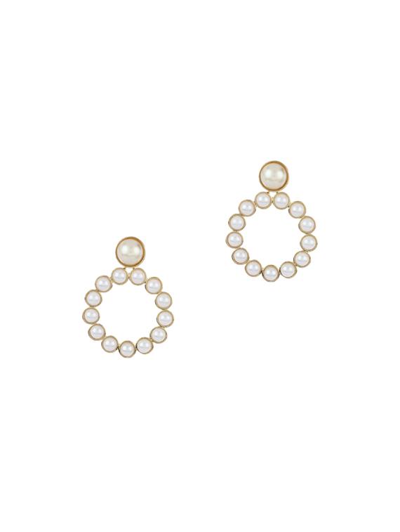 gold metal hoop earring - 17041389 - Zoom Image - 0