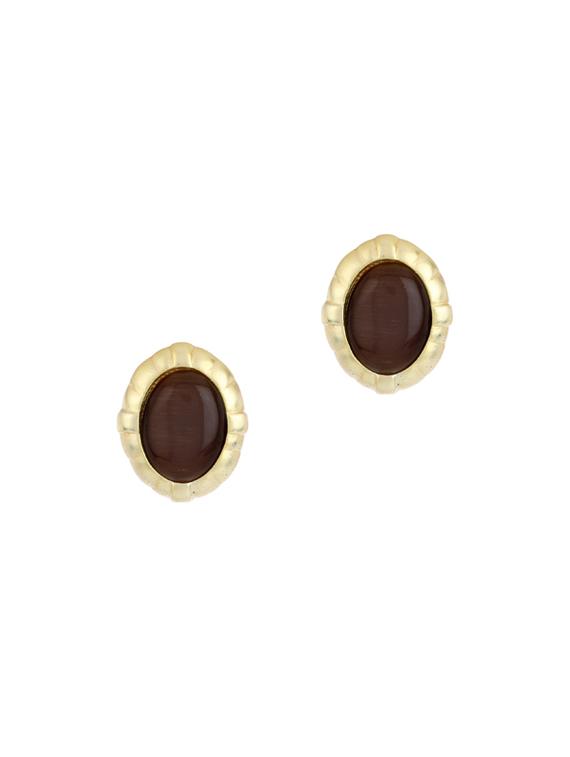 gold metal studs earring - 17041408 - Zoom Image - 0