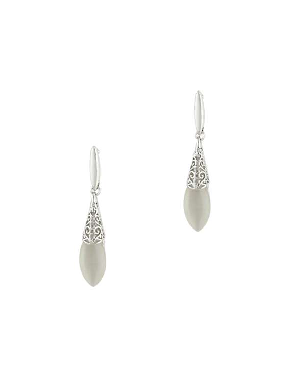 gold metal drop earring - 17041441 - Zoom Image - 0